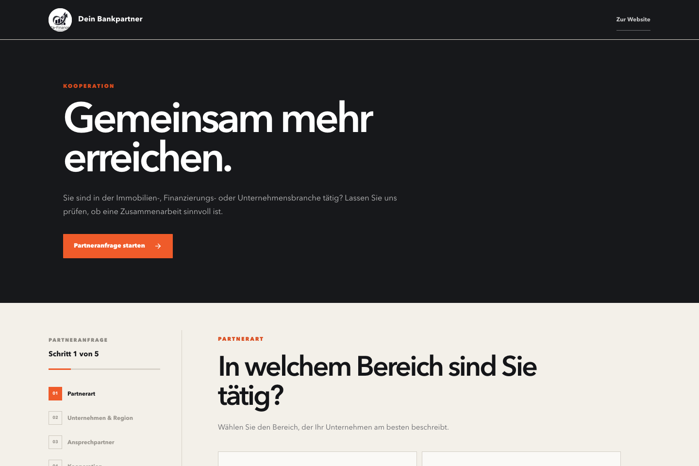 Aktuelle Seite Partner werden der FA-Finance-Website